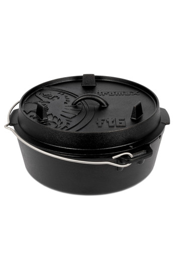 5.5L Cast Iron Dutch Oven - Black