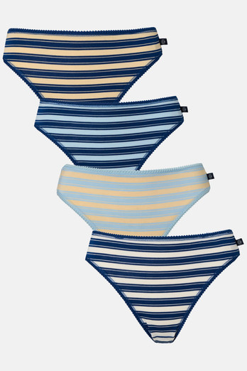 Womens Four-pack Bamboo High Leg Knickers - On the Pier