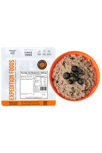 Porridge with Blueberries Camping Food (450kcal) - Porridge with Blueberries
