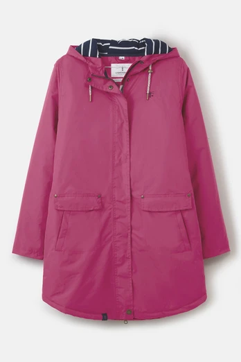 Iona  Womens Long Waterproof Coat - Berry