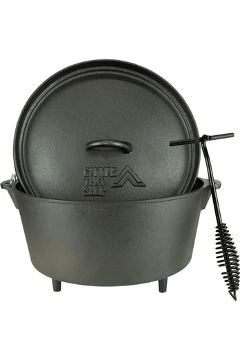 Cast Iron 8L Dutch Oven Set - Black