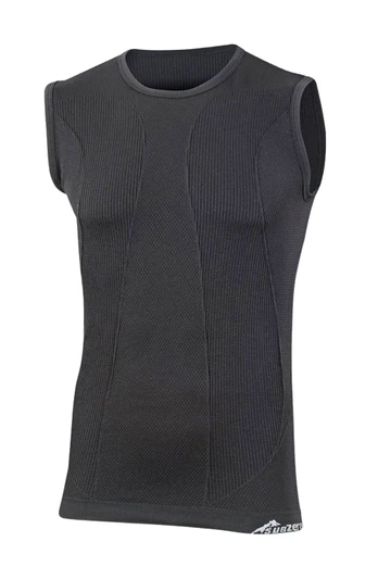 Factor 1 Plus Mens Sleeveless Base Layer Vest Top - Black