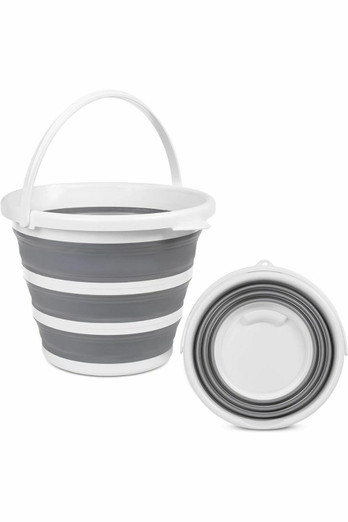 10L Collapsible Folding Bucket - White