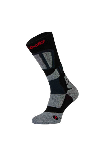 Unisex Thick Moisture Wicking Motorbike Socks - Black/Grey