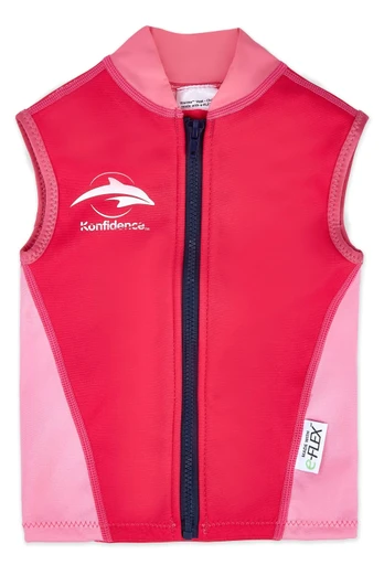 Warma Vest Made With e-Flex Kids 50+UV Wetsuit Top - Pink/Ruby