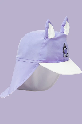 Kids Sun Cap - Purple/White