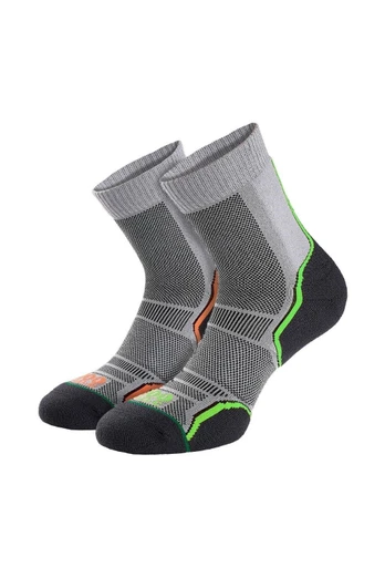 Mens Trail Sock Single Layer Socks Twin Pack - Grey