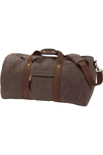 Vintage Canvas 45L Holdall Duffle Bag - Vintage Brown