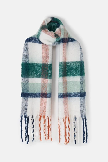 Womens Scarf - Sage Rust Navy
