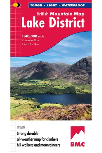 Lake District British Mountain Map - Scale: 1:40,000