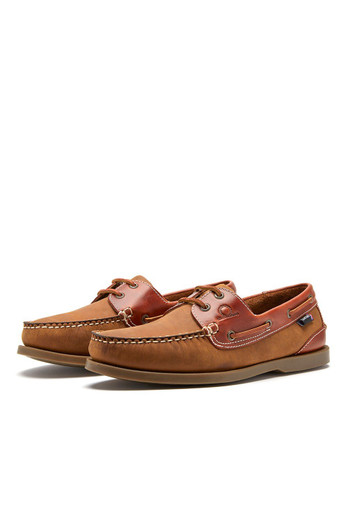 Bermuda II G2 Mens Leather Boat Shoes - Walnut/Seahorse