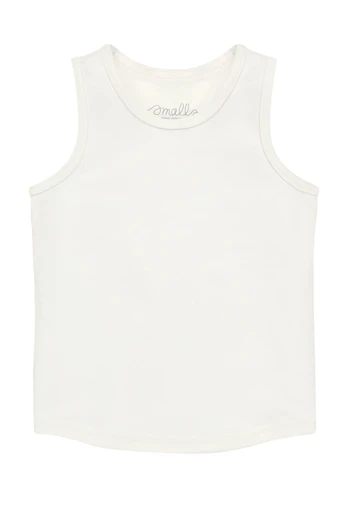 Kids Merino Tank Top - Ivory White