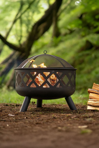 Neo Black Outdoor Heater Fire Pit Bowl - Black