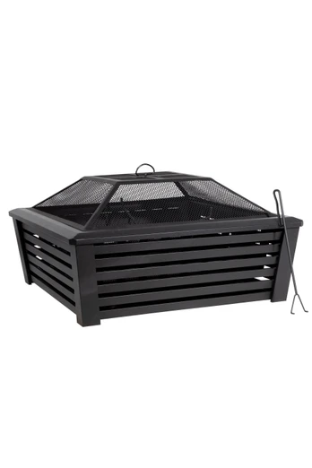 Square Fire Pit - Black