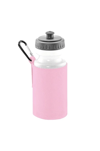 Water Bottle with Fabric Sleeve Holder - Classic Pink