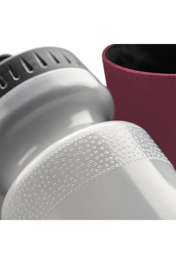 Water Bottle with Fabric Sleeve Holder - Black