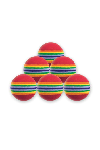Foam Golf Balls 6-Pack - Multicoloured