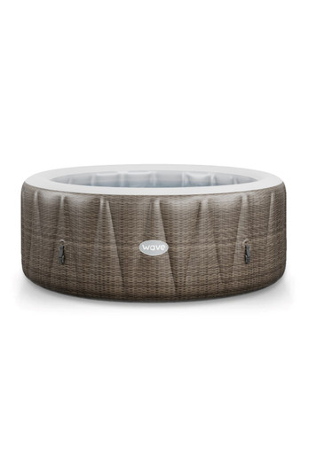 Atlantic 6-Person Inflatable Hot Tub - Brown Rattan