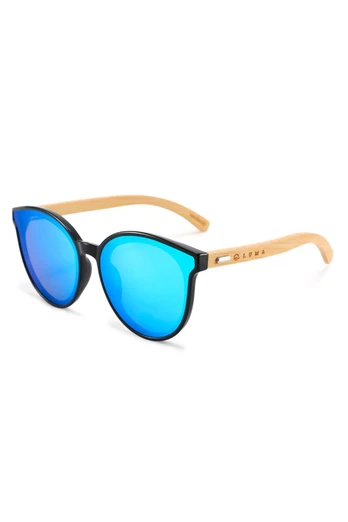 Mousehole Wood Cat-Eye Ladies Sunglasses - Blue