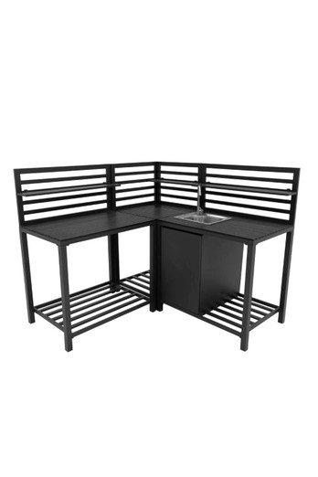 Aluminium Outdoor 3pc Kitchen Set - Grey