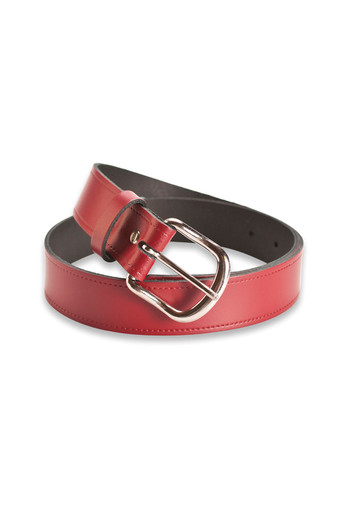 Womens Leather Belt 1.25" Width - Red