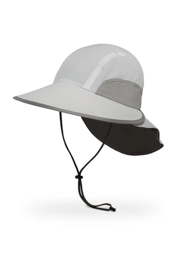 Sport Women's UPF 50+ Sun Hat with Neck Cape - White/Charcoal