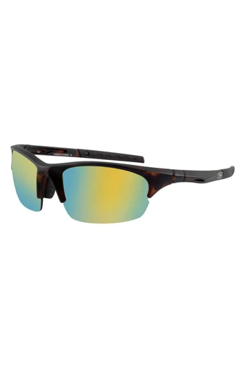 Ecco Unisex Sport Sunglasses - Tortoise/Brown Gold Mirror