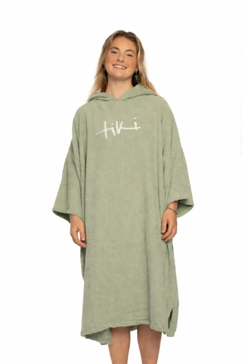 Adults Hooded Change Robe Unisex - Sage