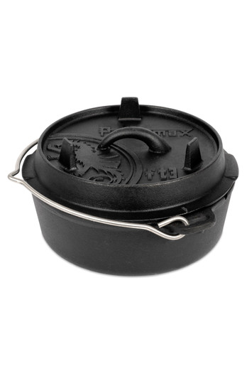 1.6L Cast Iron Dutch Oven - Black