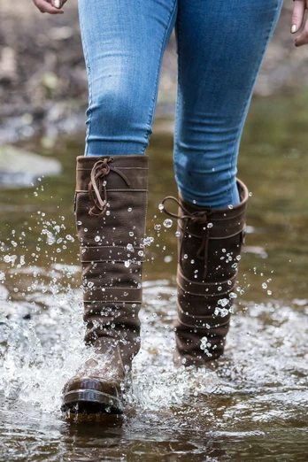 Dakota Wide Fit Womens Waterproof Country Boots - Chocolate