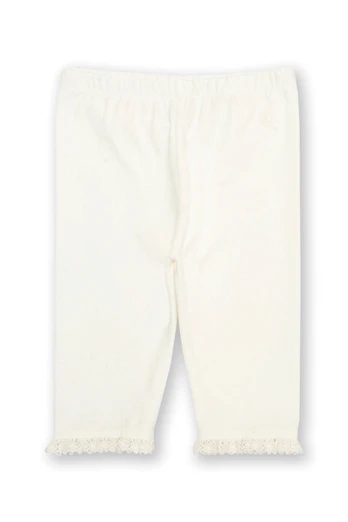 Baby/Kids 95% Organic Cotton Pedal Pushers - Cream