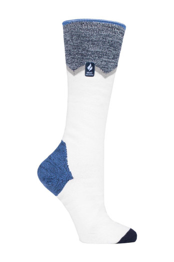Womens Lightweight Knee High Thermal Ski Socks - Beige