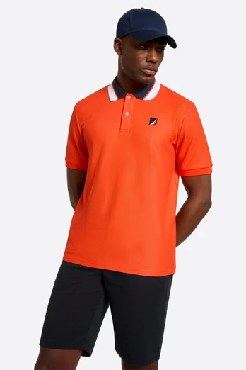Shamil Mens Polo Shirt - Fiery Red