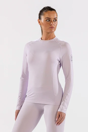 Cozy Womens CarbonDri® Crew Neck Base Layer - Ice Lilac
