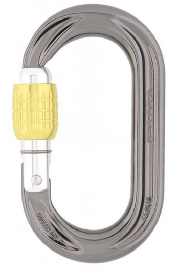 Perfecto Screwgate Karabiner - Grey/Lime