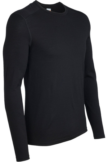 Merino 200 Oasis Mens L/S Crew Neck Base Layer - Black