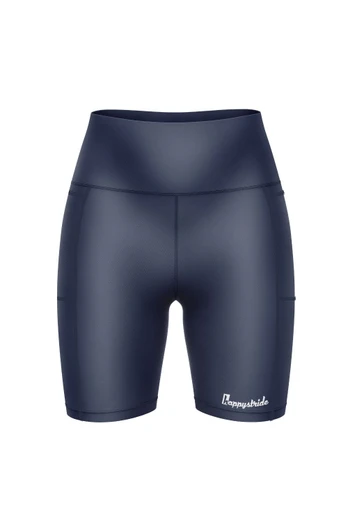 Womens Basic B*tch Navy Blue Fitted Shorts - Basic b*tch navy