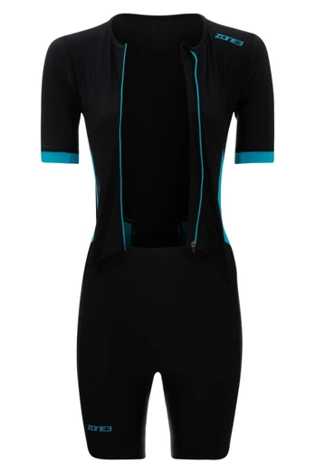 Activate Short Sleeve Full Zip Women's Trisuit - Black/Blue