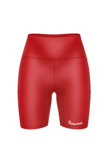 Womens Basic B*tch'' Red Fitted Shorts - Basic b*tch red