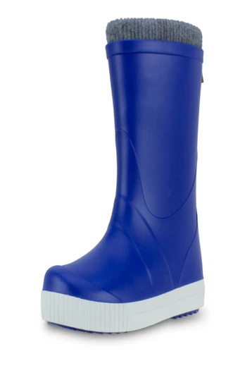 Go Kids Wave Sock Lined Wellies - Blue