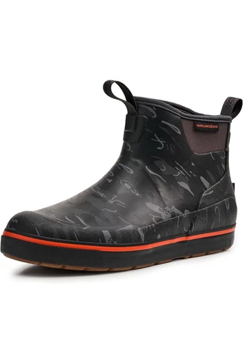 Mens Deck-Boss Fishing Boat Ankle Boot - Black