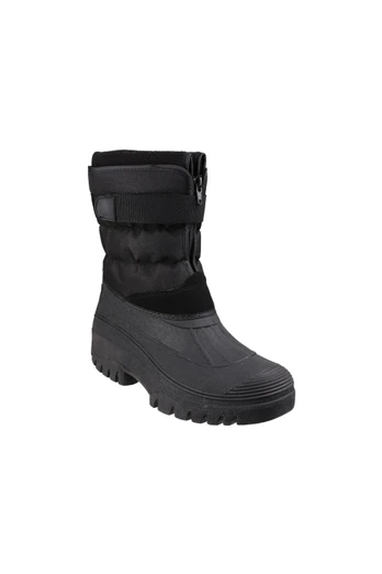 Chase Touch Fastening and Zip up Winter Boot - Black