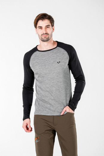Brant Men's 100% Merino Wool 195gsm Slim Fit Top - Black