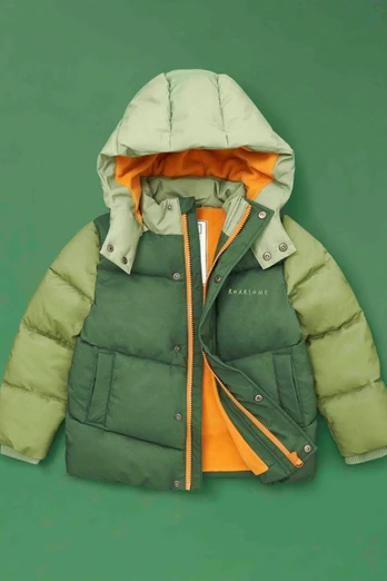 Kids Puffer Jacket - Forest Green