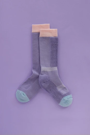 Kids Ski Socks - Pink/Lilac