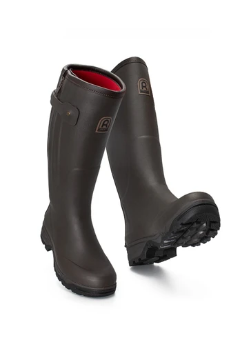 Men's Wellington Boots Brown Veneur Neo Zip - Brown