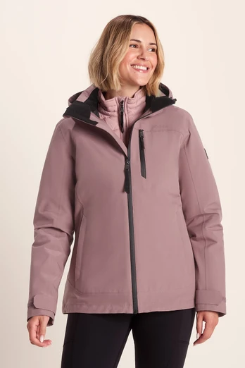 Beverley Womens Waterproof 3-in-1 Jacket - Mauve