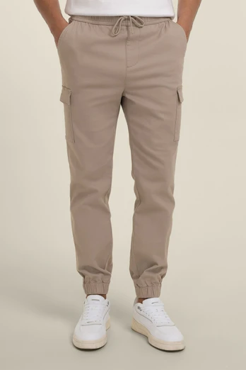 Mens Combat Pocket Chino Trouser - Stone