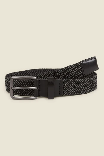 Mens Braided Belt - Black