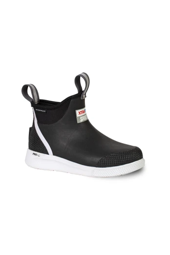 Womens 6" Ankle Deck Boot Sport - Black